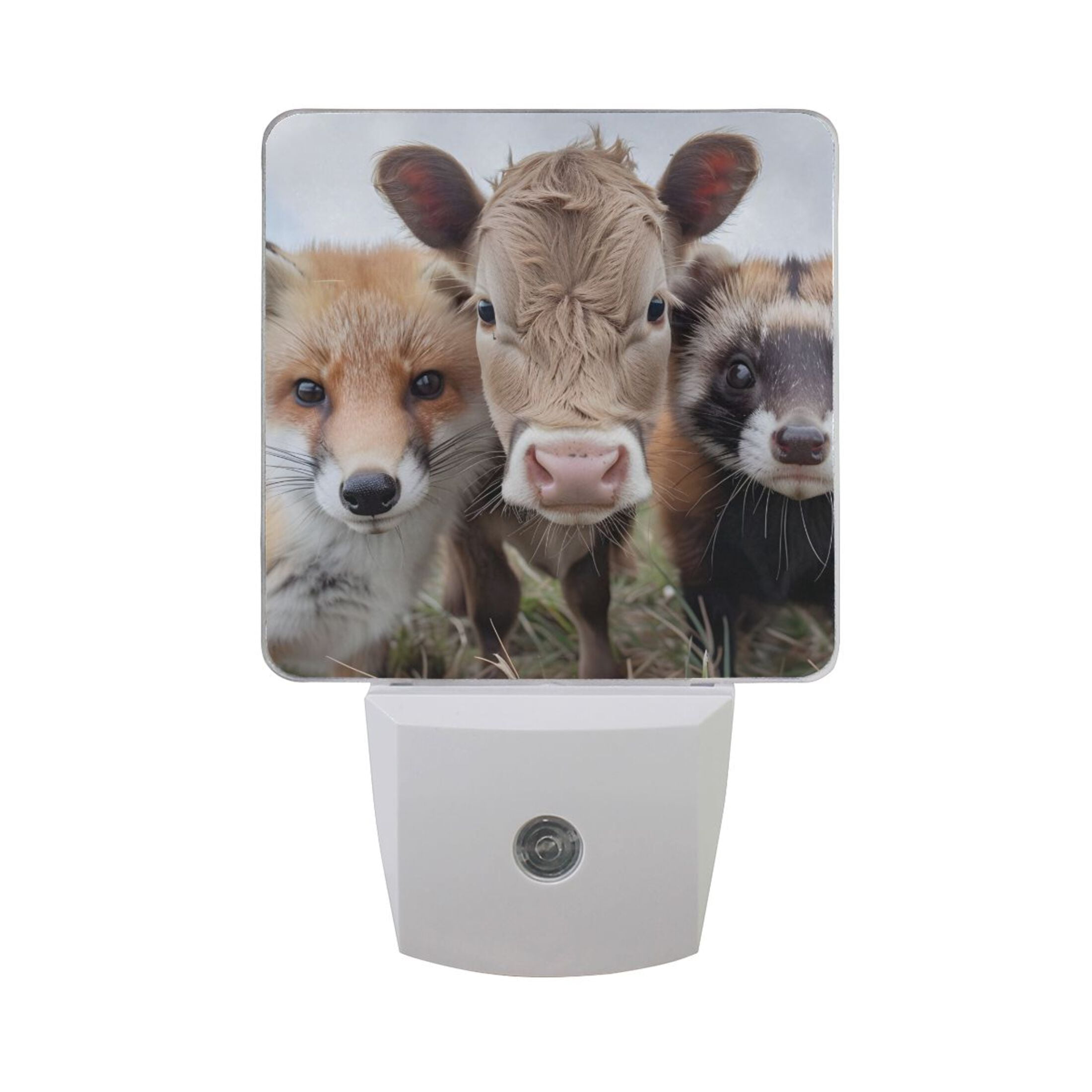 Cow Fox Ferret Night Light 2 Pack LED Nightlight Plug into Wall Dusk to ...