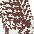 thumbnail image 1 of Cow Fur Placemats Set of 4 Dining Table Kids Cowhide Indoor Outdoor Kitchen Dinner Party Decor Table Mats Farmhouse Table Mats Kitchen Wild Animals Natural Brown and White Placemats, 1 of 4