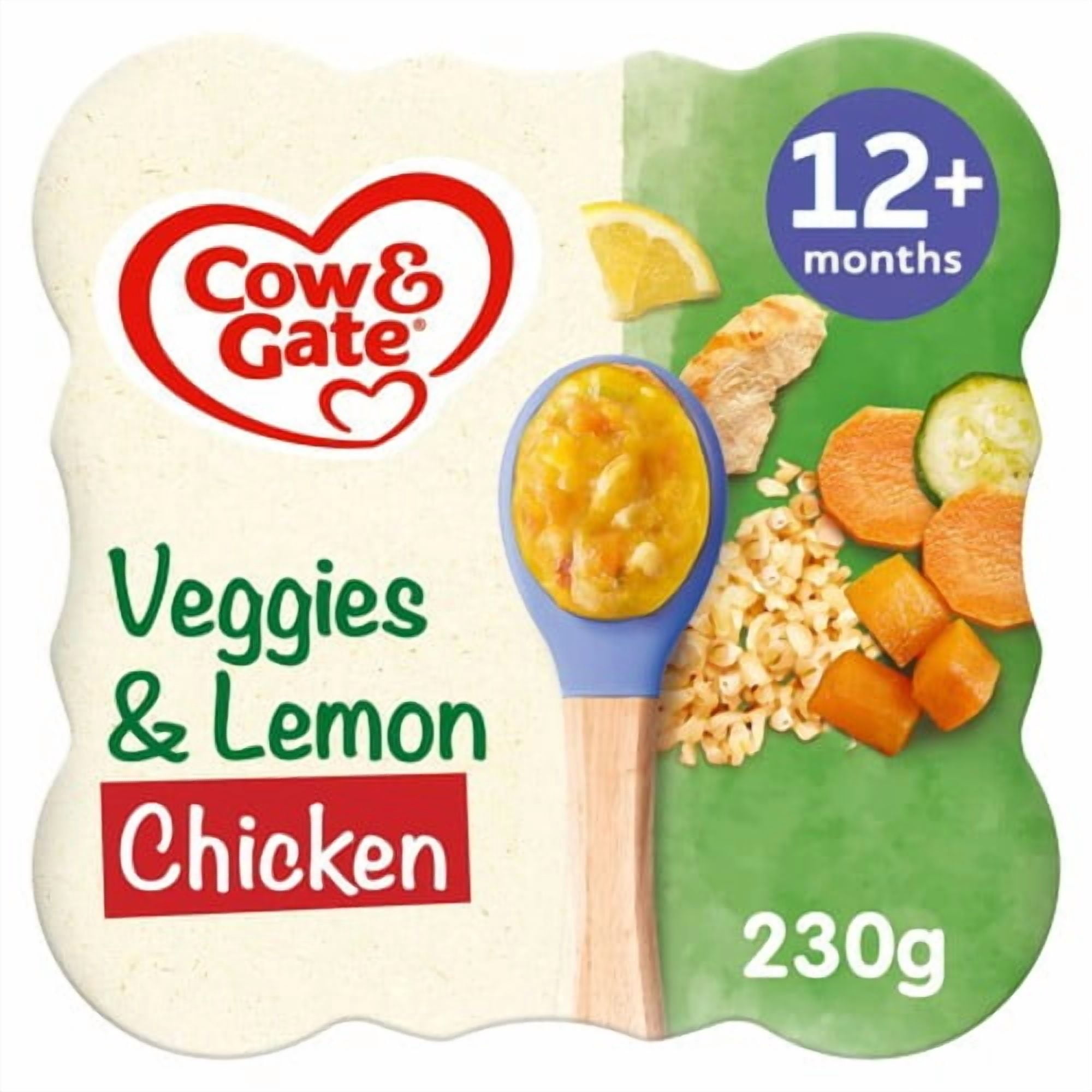 Cow & Gate Lemon Chicken & Vegetables Baby Food Meal 12+ Months 230g, British Import (Pack of 2)