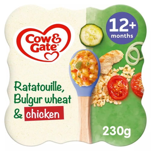 Cow & Gate Ratatouille Bulgur Wheat & Chicken Baby Food Meal 230g, British Import (Pack of 2)