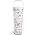 thumbnail image 1 of Cow Gifts 30 Oz Tumbler with Top Handle and Flip Straw, Cute Pastel Cow Stainless Steel Insulated Water Bottle Cup, Pets Lover Birthday Gifts for Women Men, 1 of 6