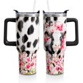 thumbnail image 1 of Cow Gifts for Women Girls, Cute Cow Print 40oz Tumblers Cup with Handle and Straw, Stainless Steel Water Bottle Mug (1PC), 1 of 6