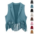 thumbnail image 1 of Cow Girl Vest Kids Sleeveless Vest Cowgirl Kids Halloween Size 3-12 Years, 1 of 4