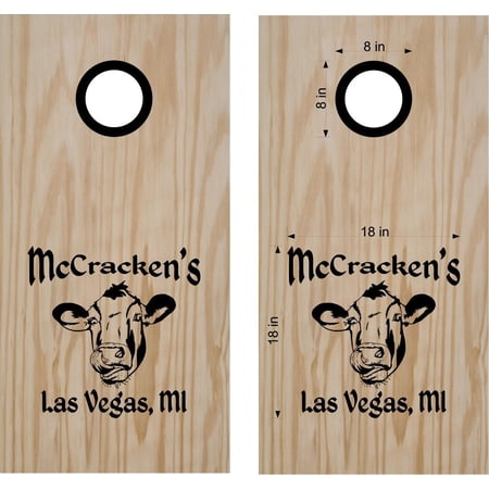 Cow Head Cornhole Decal Set Boards Bean Bag Toss Sticker