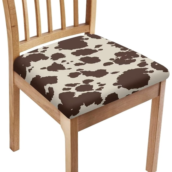 Cow Hide Print Square Chair Seat Cushion Cover for High Chairs Anti-Scratch Outdoor Chair Seat Slipcover Fashion Dining Room Chair Cushion Cover Home Accessories