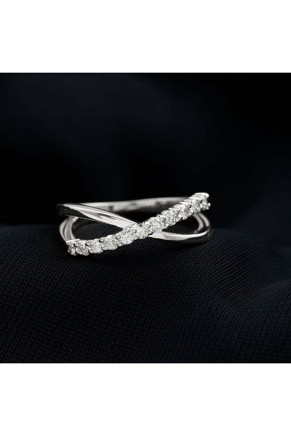 Cow Jewel 1.6 Ct Lab Created Diamond Round Cut Engagement Ring For Women's - 14K White Gold Wedding Ring - Anniversary Gifts For Wife - Handmade Promise Ring