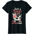 thumbnail image 1 of Cow Just A Girl Who Loves Cows T-Shirt for Women, 1 of 3