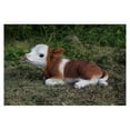 thumbnail image 1 of Cow Laying Down Garden Status - Brown and White, 1 of 1