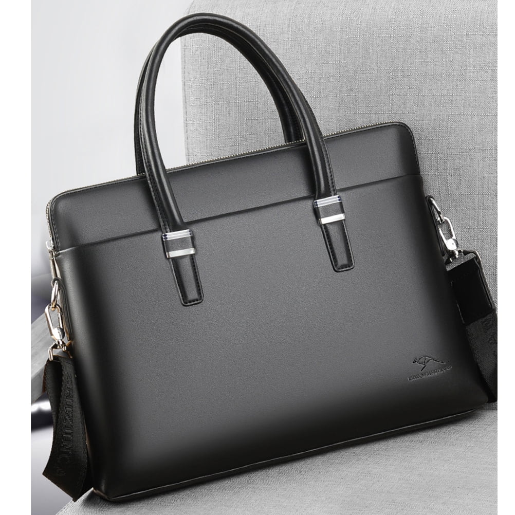 UPKOCH Cow Briefcase for Men Durable Waterproof Lightweight Business Bag with Large Compartment 13.8 x 5.9 x 11.8 inches