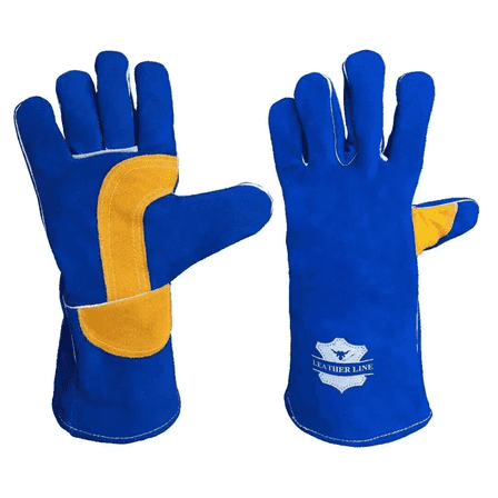 Cow Leather Welding Gloves – 14-Inch Heat & Flame Resistant Safety Gloves with Kevlar Stitching, Reinforced Wing Thumb, Fireproof & Durable for Industrial & Outdoor Use, Designed for High-Heat Tasks