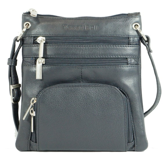 Cow Leather Womens Shoulder Bag Handbag Purse Cross Body Organizer Multi Pockets