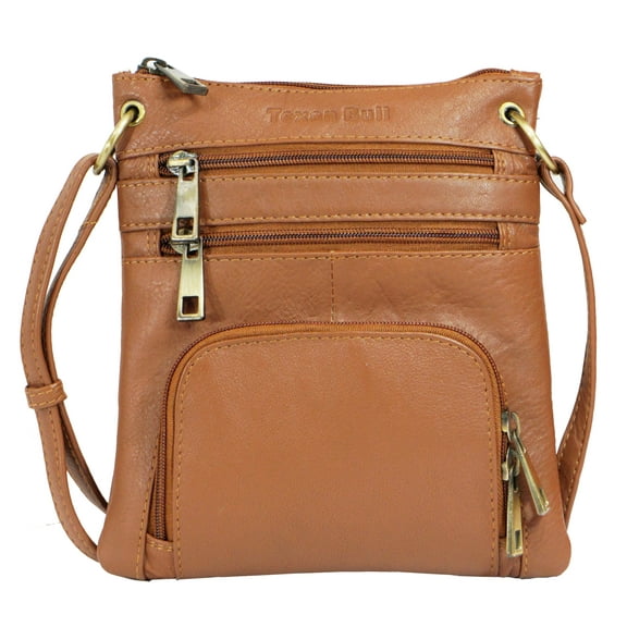 Cow Leather Womens Shoulder Bag Handbag Purse Cross Body Organizer Multi Pockets