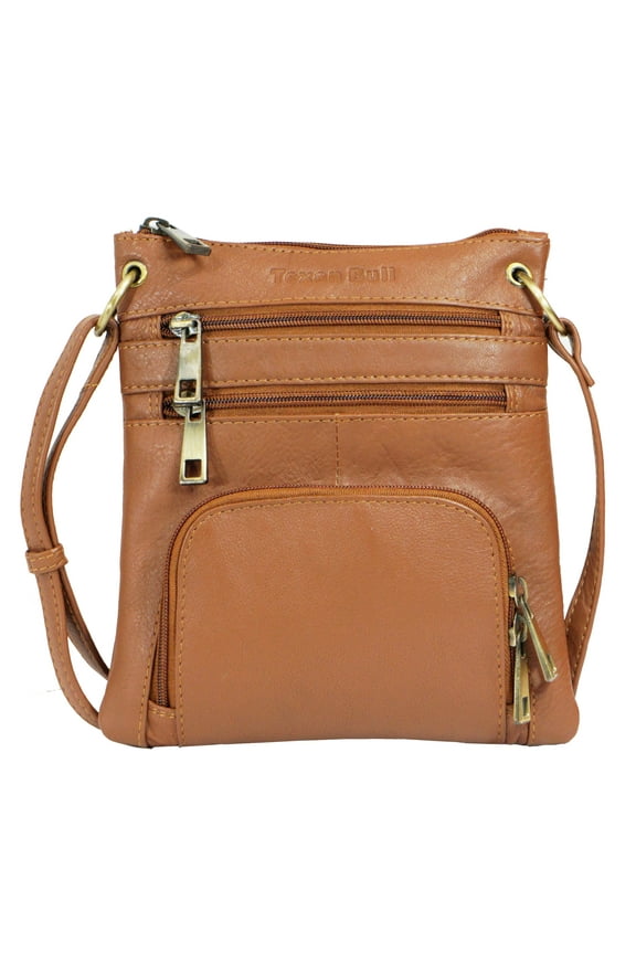 Cow Leather Womens Shoulder Bag Handbag Purse Cross Body Organizer Multi Pockets