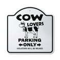 thumbnail image 1 of Cow Lovers Parking 12" X 12" Sign | Indoor/Outdoor Plastic | SignMission Designer Dairy Farmer Farm Milk Collectable Novelty Gift Funny Joke Gag Road Garage, 1 of 4