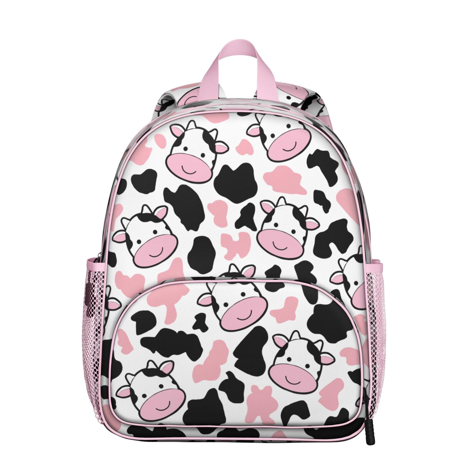 Cow Backback Cow Lovers Student Backpack – Funny Black And White Cow Print With ...