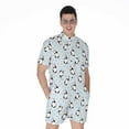 thumbnail image 1 of Cow Milk Bottle Pattern Short Sleeve Men'S Rompers, Farmer Gifts Casual Summer Jumpsuits Outfit, 1 of 4