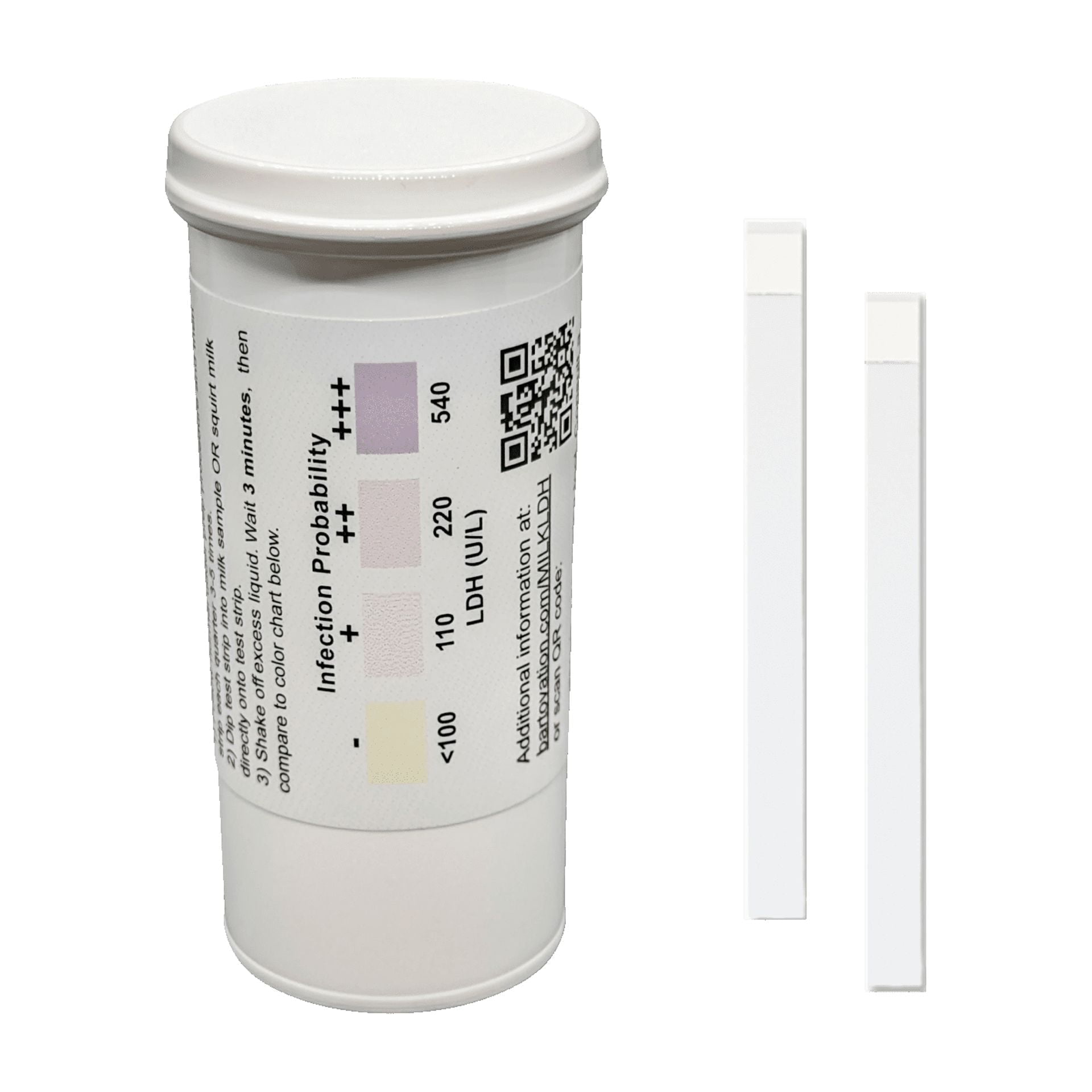 Cow Milk LDH Test Strips for Mastitis [Vial of 50 Tests]