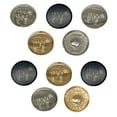 thumbnail image 1 of Cow Moo Farm Animal Set of 10 Metal 0.6" (15mm) Sewing Shank Round Buttons - Black Color, 1 of 5