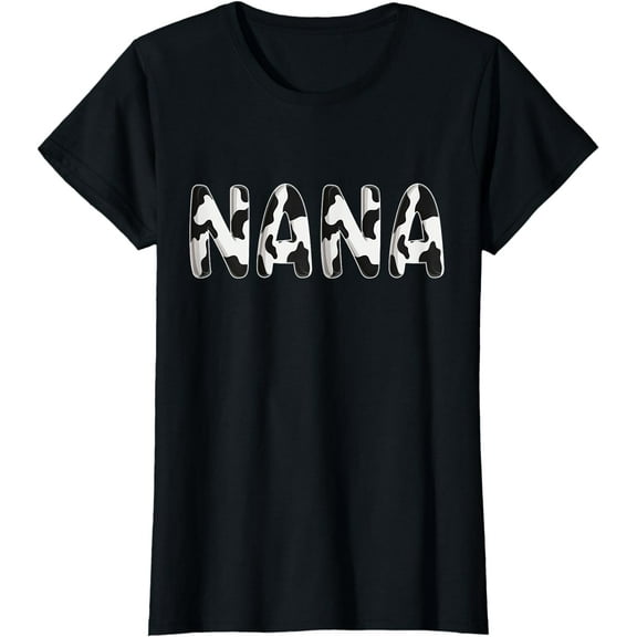 Cow Nana Birthday Family Matching Mothers Day Boy Girl Farm T-Shirt