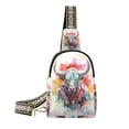 thumbnail image 1 of Cow Painting Crossbody Bags Backpack Chest Bag Shoulder Bag Waist Bag for Outdoor Travel Hiking Fitness Cycling, 1 of 7