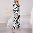 thumbnail image 1 of Cow Pajamas Lady Animal Print Trendy Leisure Sleepwear Autumn 2 Pieces Vintage Oversize Graphic Pajamas Set, 1 of 7