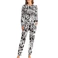 thumbnail image 1 of Cow Pajamas Lady Animal Print Trendy Leisure Sleepwear Autumn 2 Pieces Vintage Oversize Graphic Pajamas Set, 1 of 1