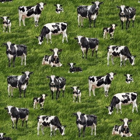 Cow Party Cotton Fabric