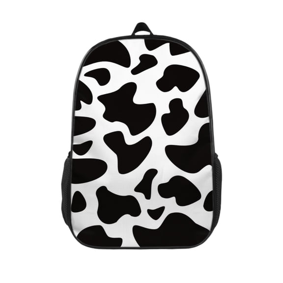 Cow Pattern Backpack 17 Inches Large Capacity Casual Daily Commuter Backpack