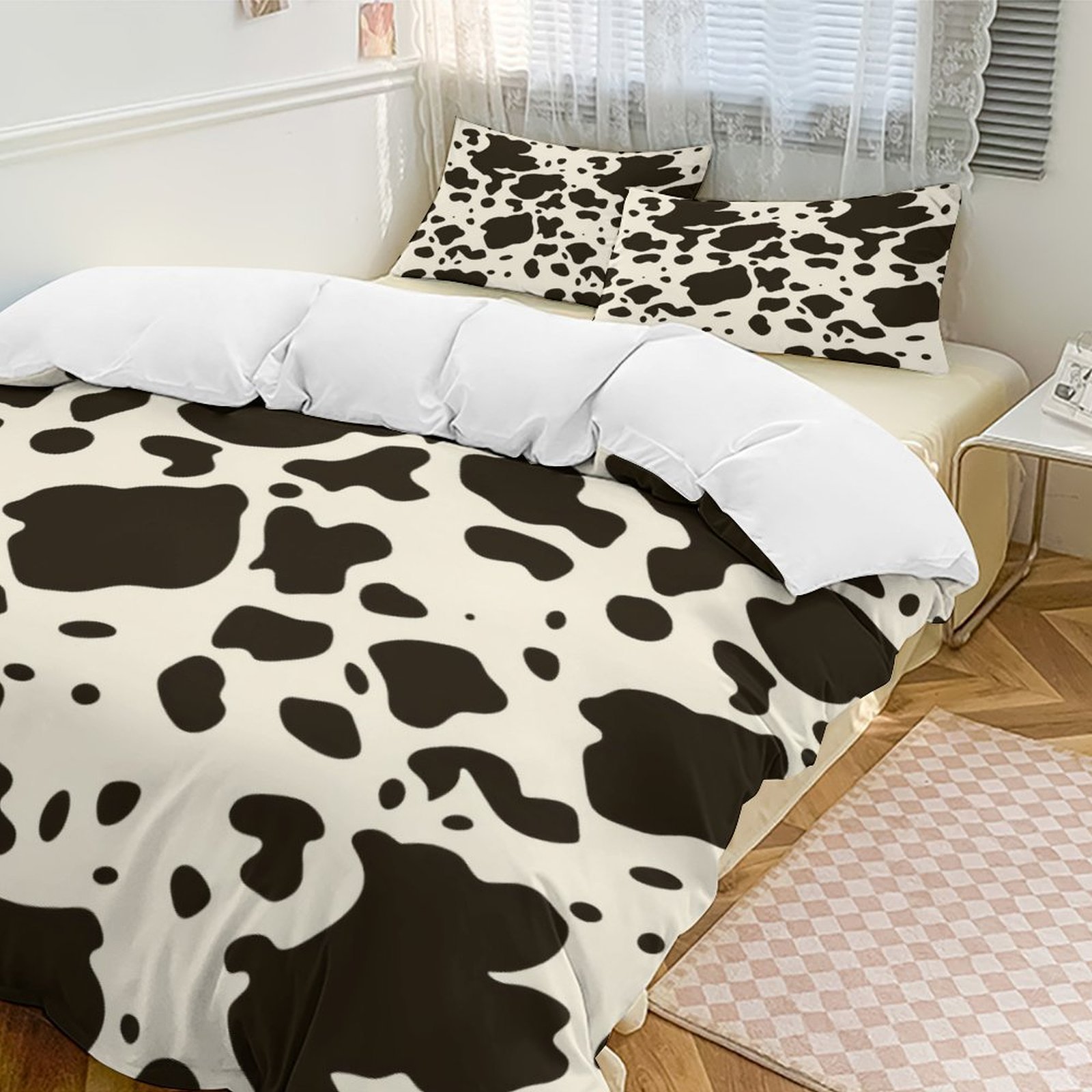 Cow Pattern Black And White.(11) Bedding Duvet Cover Set 3 Piece ...