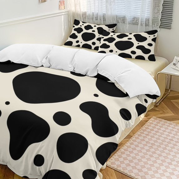 Cow Pattern Black And White(2) Bedding Duvet Cover Set 3 Piece ...