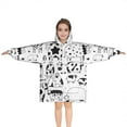 thumbnail image 1 of Cow Pattern Blanket Hoodies for Kids 6-13YR Oversize Wearable Blanket Hoodies for Boys Girls Teens, 1 of 7
