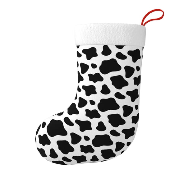 Cow Pattern Christmas Stockings 18 Ince ,Gifts Stocking Family Party Decorations For Holiday Tree Decor