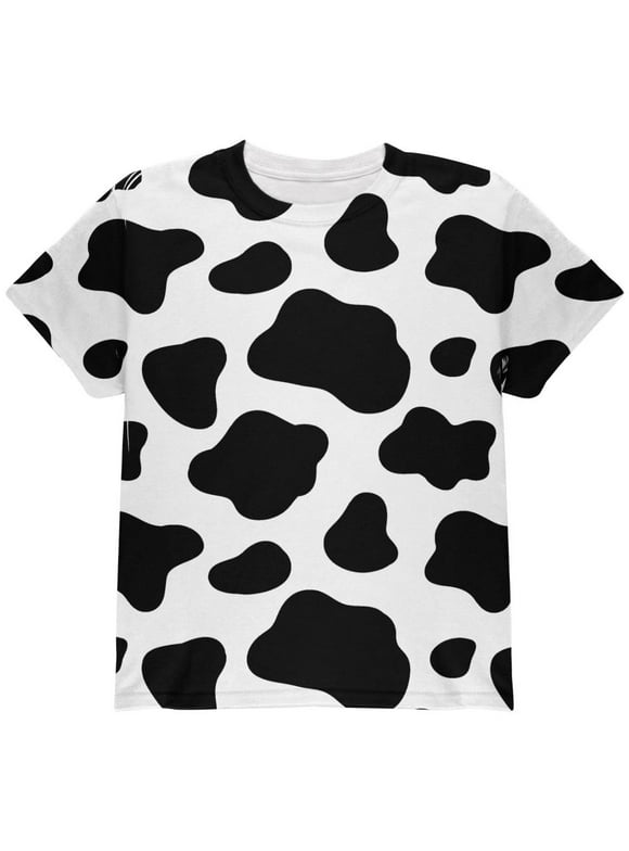 Cow Pattern Halloween Costume All Over Youth T Shirt Multi YSM