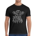 thumbnail image 1 of Cow Pattern Men's Summer Graphic T-Shirt, Cotton Short Sleeve, Breathable Casual Tee with Creative Prints, 1 of 6