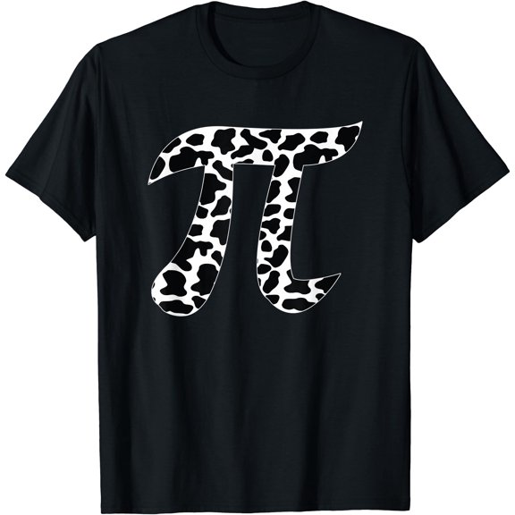 Cow Pattern Pi Day Symbol - Cowpie Math Lover T-Shirt, Unisex T-Shirt