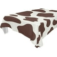 thumbnail image 1 of Cow Pattern Rectangle Tablecloth, Dust Proof Anti Wrinkle Wipeable Table Cloth Tabletop foration of Dinner Kitchen Wedding Holiday Party 54"x54" Decor Gift, 1 of 7