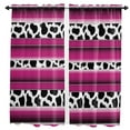 thumbnail image 1 of Cow Pattern Stripes Rose Red Curtain Home Decoration Living Room Short Curtains Window Treatments For Kitchen Bedroom, 1 of 6