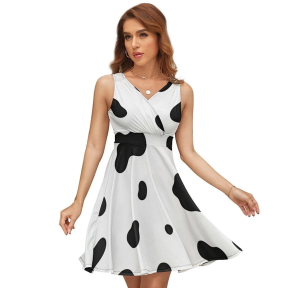 Cow Pattern Sundress Sleeveless Dress Summer Women Clothes Dress for Women Dresses