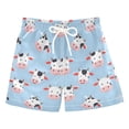 thumbnail image 1 of Cow Pattern Swim Trunks Quick Dry Beach Pool Board Shorts Lightweight Stylish Print Sizes 2T to XL, 1 of 8