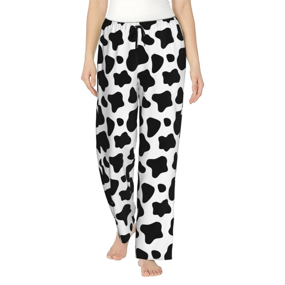 Cow Pattern Women'S Pajama Pants Drawstring Pj Bottoms Pants With Pockets X-Large