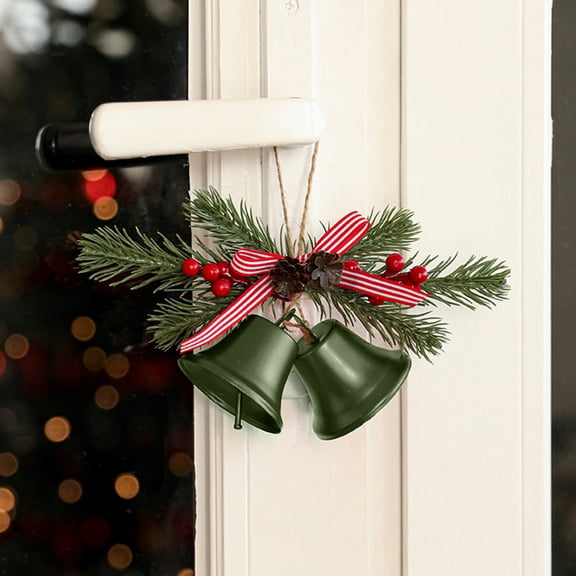 Cow Pendant Ornament Rustic Iron Horns, Farmhouse Christmas Decor for Tree and Mantel, Family Gathering Holiday Gift, Rustic Metal Cowbell for Home Setting and Seasonal Celebration Akmoler
