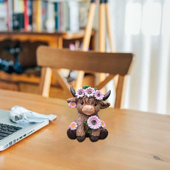 Cow Planter Resin Art Sculpture For Home Garden And