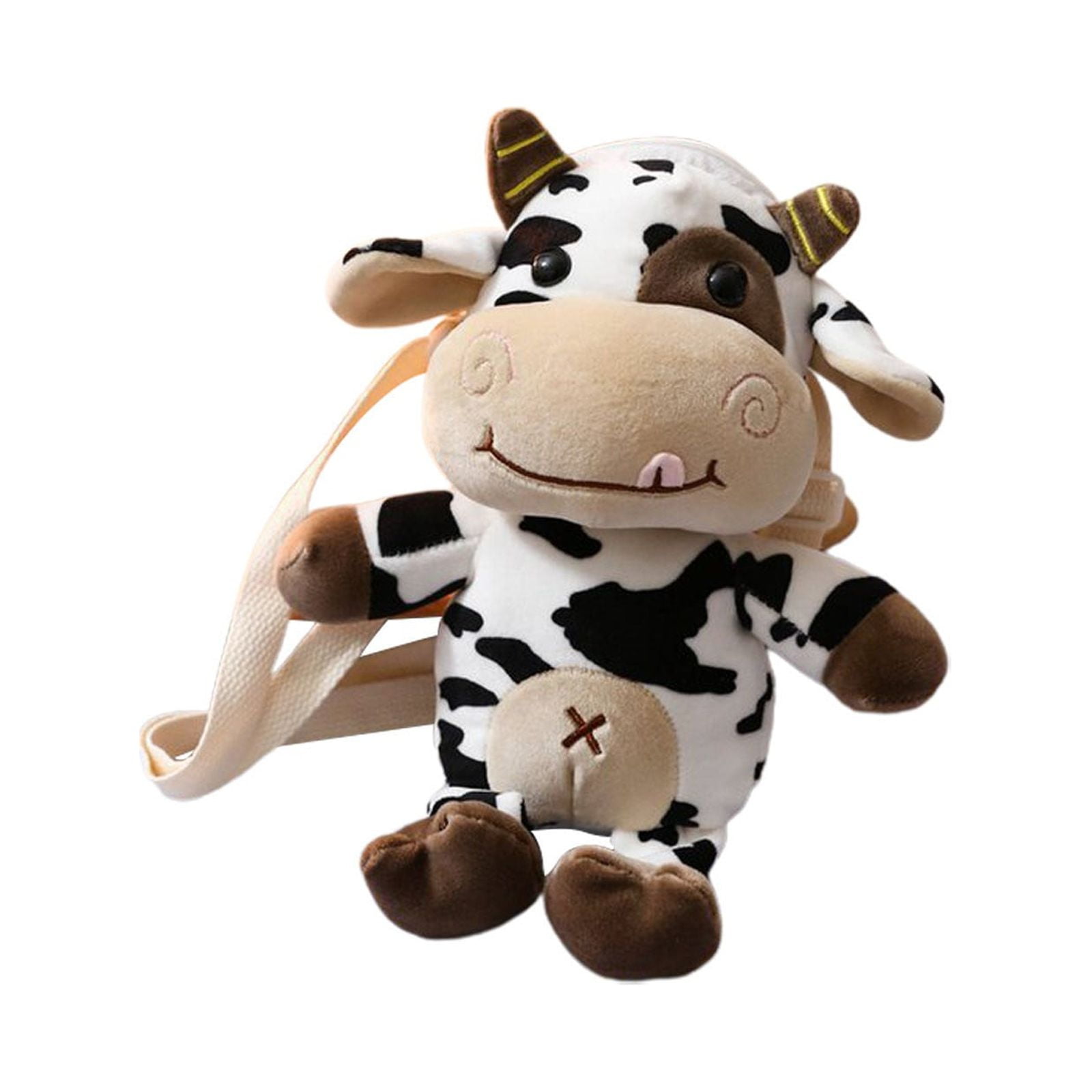 Cow Plush Backpack Stuffed Animal Toy Stuffed Animal Backpacks Fuzzy Phone Purse Farm Animal Shoulder Bag For Children Girls Kindergarten Preschool Daily Bag Walmart