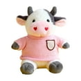 thumbnail image 1 of Cow Plush-Cute Huggable Stuffed Animals, 9" Dressed in Fashionable Clothes Cow Plushie Toys Birthday Party Thanksgiving Christmas Gifts Q, 1 of 11