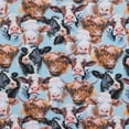 thumbnail image 1 of Cow Portraits Calico Cotton Fabric, 1 of 2
