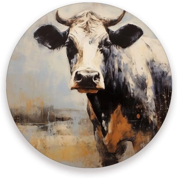 Cow Portraits Coasters Absorbent Moisture Non-Slip Drink Coaster Ceramic Stone with Cork Base Desktop Protection Prevent Furniture Damage 4PCS Home Decor