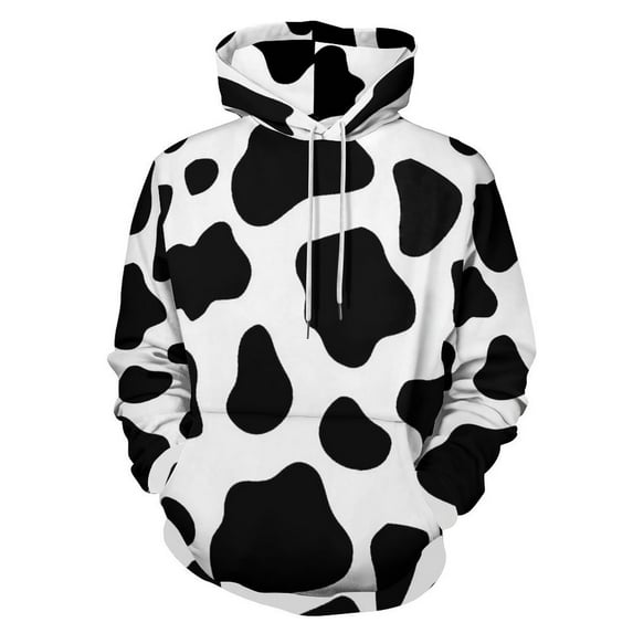 Cow Print 3D Print Hoodie Men Women Autumn Thin Pullover Sweatshirt Vintage Streetwear Tops