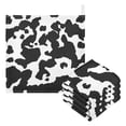 thumbnail image 1 of Cow Print Baby Muslin Washcloths Soft Absorbent Face Towel, 3 PCSBlack and White Burp Cloths Cotton Bath Wipes Infant Wash Cloth for Newborn Boys Girls 12x12 inches, 1 of 7