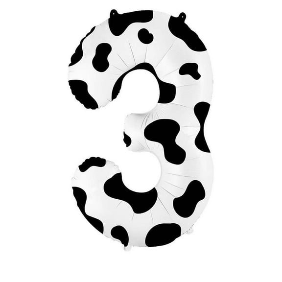 Cow Print Balloons 40 Inch Cow Print Number Balloon 9 White Black Cowgirl Theme 9th Birthday Barnyard Farm Animal Theme Party Decor Supplies