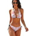 thumbnail image 1 of Cow Print Bikini Sets String Halter Triangle Bathing Suits Swimsuit for Women, 1 of 6